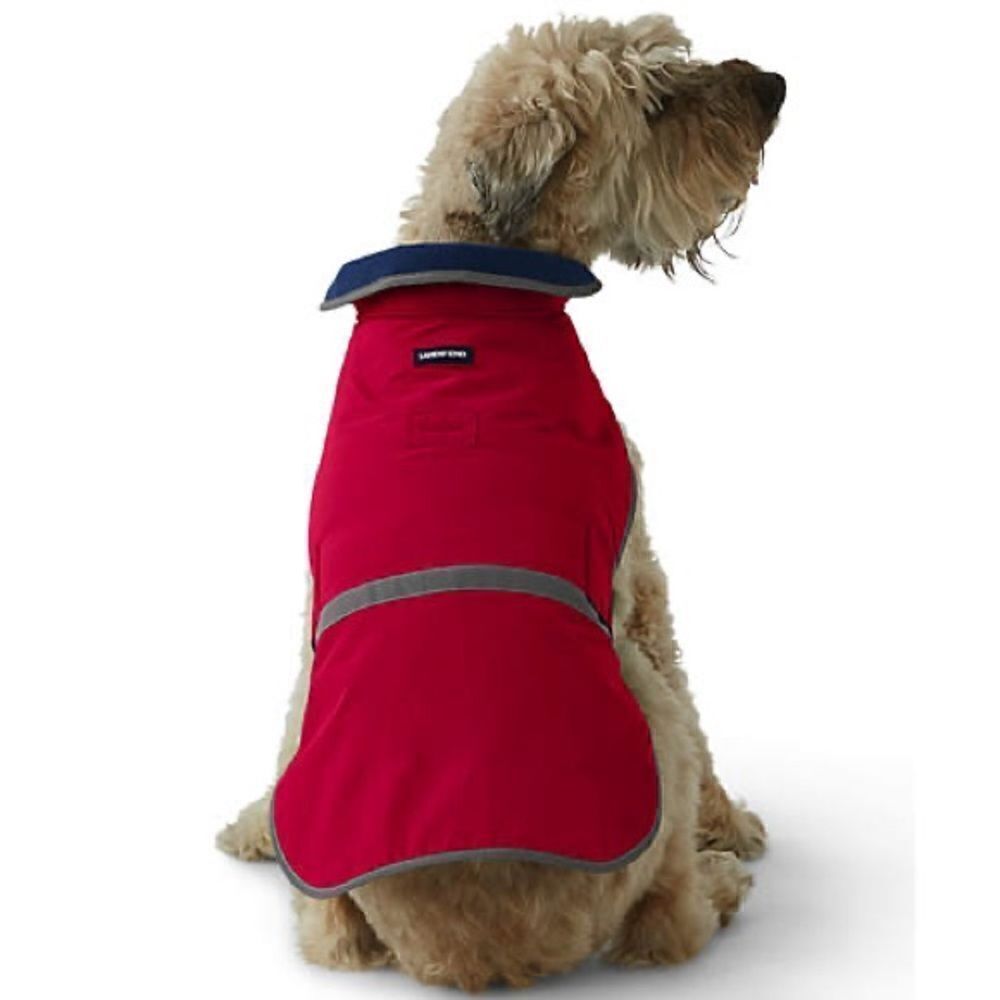 Land’s End Squall Rain reflective fleece lined dog jacket Various Sizes - Picture 3 of 4